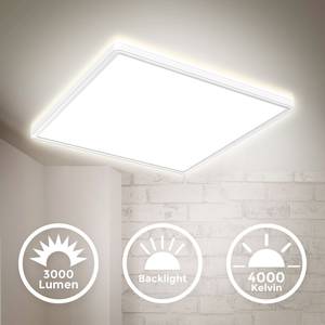 LED Panel Deckenlampe dimmbar ultraflach Deckenleuchte Wohnzimmer Flur weiß